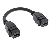 InLine® Cavo adattatore Keystone HDMI 2 X 4K/60Hz, HDMI A femmina/femmina, nero, 0,2 m