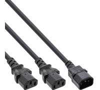 InLine® Cavo alimentaz, prolunga Y IEC-320, spina C14 2x presa C13Il 16657K