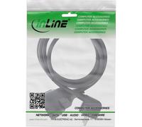 InLine Prolunga di corrente con contatto di protezione, connettore angolato/femmina, nero, 3 m