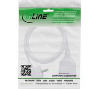 InLine Cavo alimentazione prolunga Sch.ko. angolato CEE-7/7 maschio/femmina 1m NEW