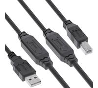 InLine® Cavo attivo USB 2.0 con amplificazione del segnale, da USB-A a USB-B, prolunga cavo stampante, 20 m, 34513A