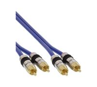 ITS 15 METRI Cavo Audio Digital & Video 2x RCA M-M, dorato, PREMIUM