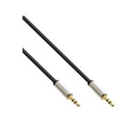 Cavo audio Slim da spina Jack 3,5mm a spina Jack 3,5mm, Stereo, dorato, nero, 10m