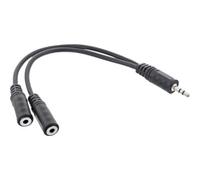 InLine Cavo Audio Y Jack 3,5mm maschio a 2x Jack 3,5mm femmina, 0,2m, stereo