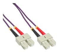 InLine 22414 Cavo Bretella Fibra Ottica Duplex, SC/SC, 50/125µm, OM4, 25M Nero