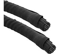 InLine Cavo Canale, Intrecciato con Tessuto in Poliestere Cappotto, selbstverschliessend Nero Nero 10mm Durchmesser, 5m