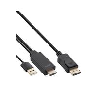 InLine Cavo convertitore da HDMI a DisplayPort 4K/30Hz nero 0,5m 17166P