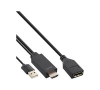 InLine Cavo convertitore da HDMI M a DisplayPort F 4K nero dorato 0,3m 17168P