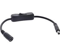 InLine® Cavo DC con interruttore, spina DC 5,5 x 2,10 mm, AWG 18, nero, 0,2 m, 26906B