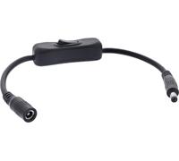 InLine® Cavo DC con interruttore, spina DC 5,5 x 2,50 mm, AWG 18, nero, 0,2 m, 26906G