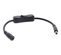 InLine® Cavo DC con interruttore, spina DC 5,5 x 2,50 mm, AWG 18, nero, 0,2 m, 26906G