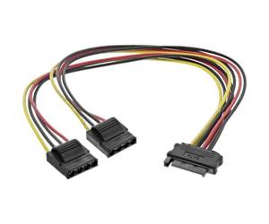 InLine Cavo di alimenazione a Y, da 1x 5,25“ M a 2x 5,25” F, 0,3m