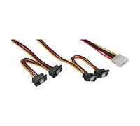 InLine Cavo di alimentazione a Y da 1x 5,25" M a 4x SATA 0,40m + 0,55m 29672B