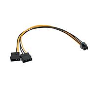 InLine® Cavo di alimentazione int. da 6 pin PCIe F a 2x 4pin 5,25" M, 0,25m