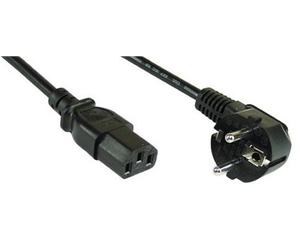 InLine Cavo di alimentazione, spina Schuko angolata su connettore IEC, 5,0 m