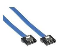 InLine 21236 Cavo SATA III 6 GB/s, SATA a SATA, 0.3M, Basso Profilo, Chiusura a Scatto Blu