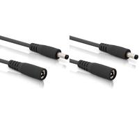 InLine - Cavo di prolunga DC, cavo di prolunga di alimentazione universale per Amazon Echo Dot, strisce LED, telecamere di sorveglianza, spina/presa DC 4,0 x 1,7 mm, nero, 5m (Confezione da 2)