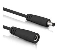 InLine - Cavo di prolunga DC universale, cavo di prolunga per strisce LED, telecamere di sorveglianza, stampanti, router, switch, ecc., spina DC 4,0 x 1,7 mm, nero, 1 m