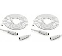 InLine - Cavo di prolunga DC universale per Amazon Echo Dot, striscia LED, telecamere di sorveglianza, presa DC/femmina 4,0 x 1,7 mm, bianco, 2 m (Confezione da 2)