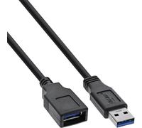 InLine - Cavo di prolunga USB 3.0 maschio a femmina, 1,5 m, colore: Nero 1 pezzo