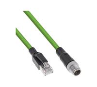 InLine Cavo di rete industriale M12 8-pin X-coded to RJ45 plug Cat.6A 40601