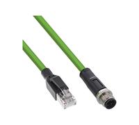InLine Cavo di rete industriale M12 a 4 pin con codice D a RJ45 PUR 40415