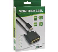 InLine Cavo display USB spina USB-C a spina DVI (DP Alt mode) nero 1m 64131