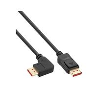 InLine - Cavo DisplayPort 1.4 - 8K/4K, angolo retto, nero/oro, 2 m