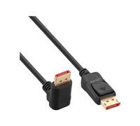 InLine ® 17152U Cavo DisplayPort 1.4, 8K4K, angolato verso il basso, nero/oro, 2 m