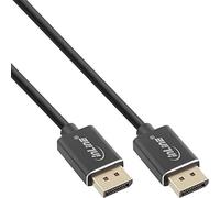 InLine® - Cavo DisplayPort 1.4 Slim, 8 K4 K, colore: nero, contatti dorati, 1,5 m