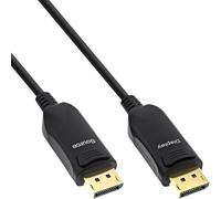 InLine Cavo DisplayPort 2.1 AOC, attivo, UHBR 13.5, 10K/8K/4K, trasmissione senza perdite, con connettori metallici, 40 m, nero, 17240 A
