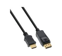 InLine 21446 Cavo DisplayPort Maschio a HDMI Maschio, 1 m, Pin Dorati, Nero