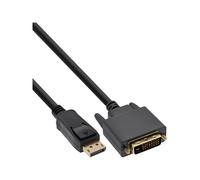 InLine Cavo DisplayPort maschio a DVI-D 24+1 maschio 2m dorato nero 17112