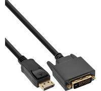 INL InLine® Cavo DisplayPort maschio a DVI-D 24+1 maschio, 3m, dorato, nero