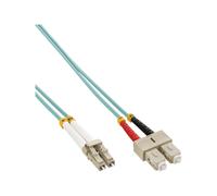 InLine 22369 Cavo Bretella Fibra Ottica Duplex, LC/SC, 50/125µm, OM3, 15M Nero