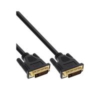 InLine Cavo DVI-D 24+1 maschio / maschio 1m dorato PREMIUM nero 17771P