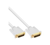 InLine 20986 Cavo DVI-D 24+1 Maschio a DVI-D 24+1 Maschio, PIN Dorati, Dual Link, 2M Bianco