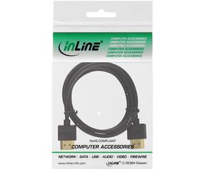 InLine Cavo HDMI 2.0 Super Slim A/A Ethernet, 4K2K 1,8m Premium 17502S