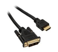 InLine Cavo HDMI-DVI nero/oro da HDMI maschio a DVI 18+1 maschio 1,5m 17664P