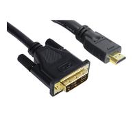 InLine Cavo HDMI-DVI nero/oro da HDMI maschio a DVI 18+1 maschio 3m 17663P