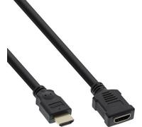InLine Cavo HDMI-High Speed, Prolunga, 2m, 3D, dorato, nero, M-F
