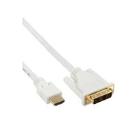 InLine Cavo HDMI maschio a DVI 18+1 maschio 5m contatti dorati bianco 17665U