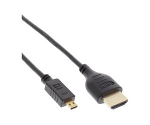 InLine Cavo micro HDMI Super Slim A/D Ethernet, 4K2K 1,8m Premium 17502D