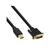 InLine Cavo Mini DisplayPort M a DVI-D 24+1 M 0,5m FullHD dorato nero 17226