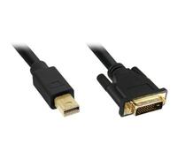 InLine Cavo Mini DisplayPort M a DVI-D 24+1 M 1,5m FullHD dorato nero 17224
