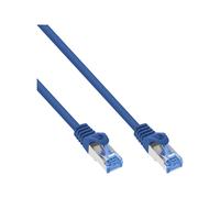 InLine® Cavo patch Cat.6A, S/FTP, TPE (LSZH), CCA, PoE, LAN, Ethernet, cavo di rete, RJ45 Gigabit, blu, 10 m, 72600B