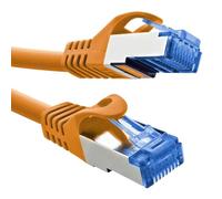 InLine® Cavo patch, Cat.6A, S/FTP, TPE (LSZH), CCA, PoE, LAN, Ethernet, cavo di rete, RJ45 Gigabit, arancione, 0,3 m, 72633O