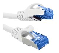 InLine Cavo patch, Cat.6A, S/FTP, TPE (LSZH), CCA, PoE, LAN, Ethernet, cavo di rete, RJ45 Gigabit, bianco, 1 m, 72601W