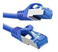 InLine Cavo patch, Cat.6A, S/FTP, TPE (LSZH), CCA, PoE, LAN, Ethernet, cavo di rete, RJ45 Gigabit, blu, 7,5 m, 72607B