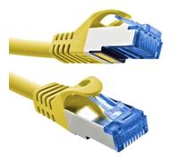 InLine® Cavo patch, Cat.6A, S/FTP, TPE (LSZH), CCA, PoE, LAN, Ethernet, cavo di rete, RJ45 Gigabit, giallo, 7,5 m, 72607Y